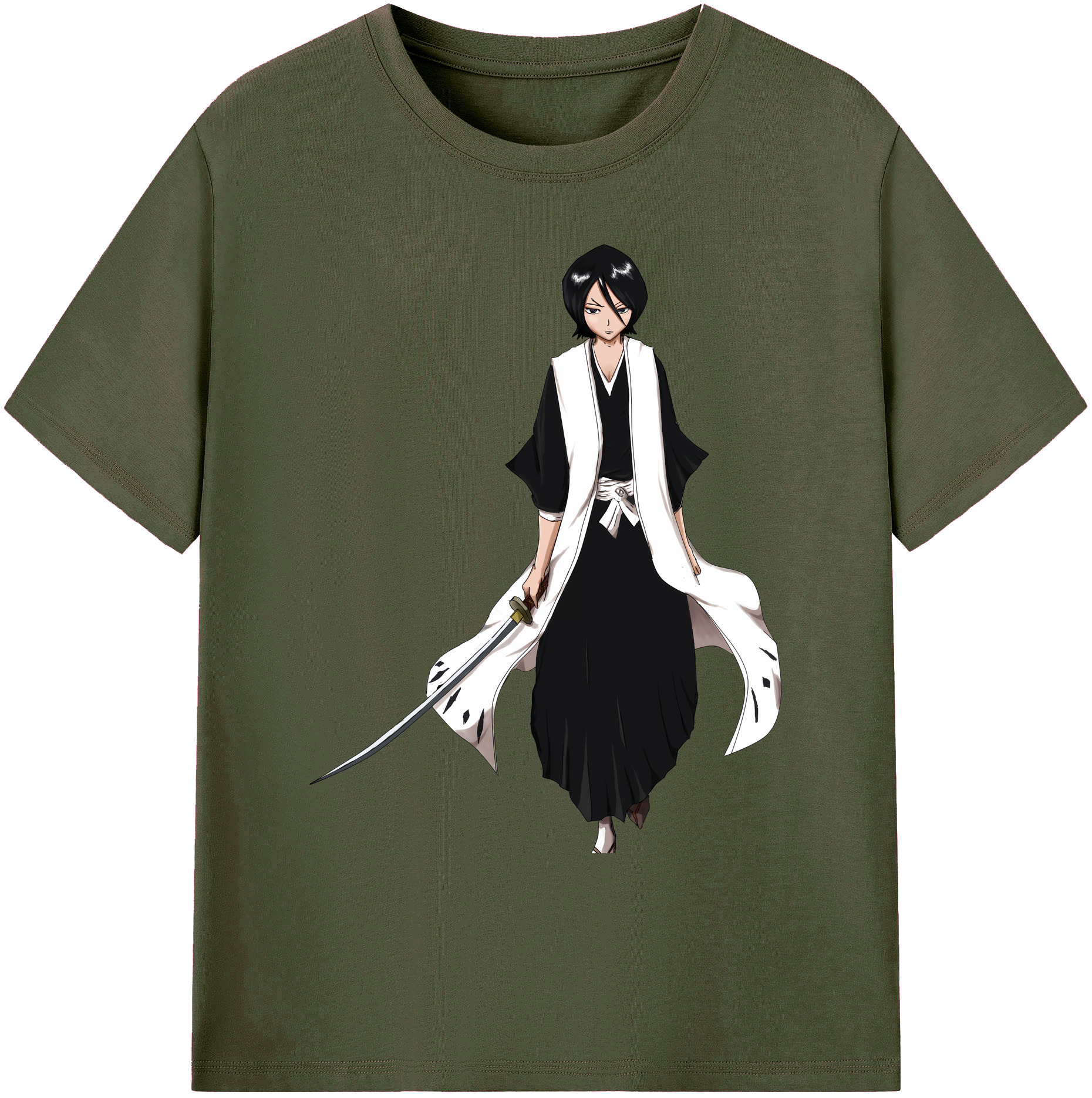 （画像用） ブリーチ 朽木ルキア BLEACH Kuchiki Rukia 綿100％ メンズ半袖Tシャツ｜肌触りやわらか＆通気性